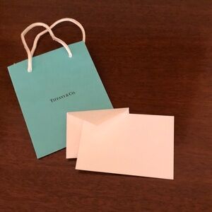 Tiffany & Co. Small Paper Shopping  Bags AND gift note and envelope